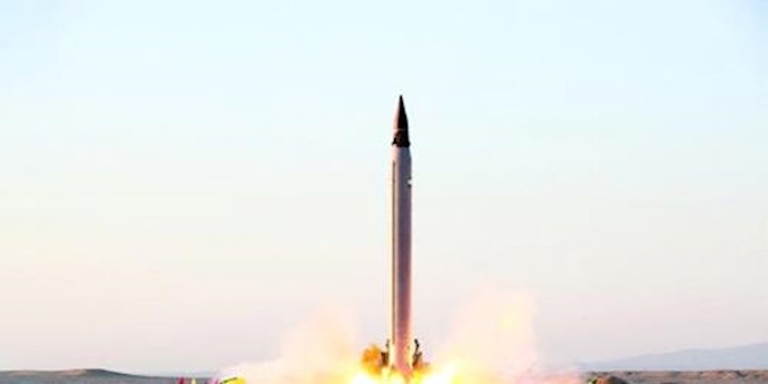  'Launch of an Imad missile during tests at an undisclosed location in Iran'