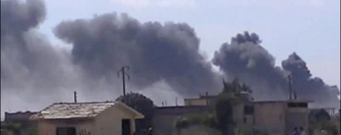  'Scenes of Russian airstrikes'