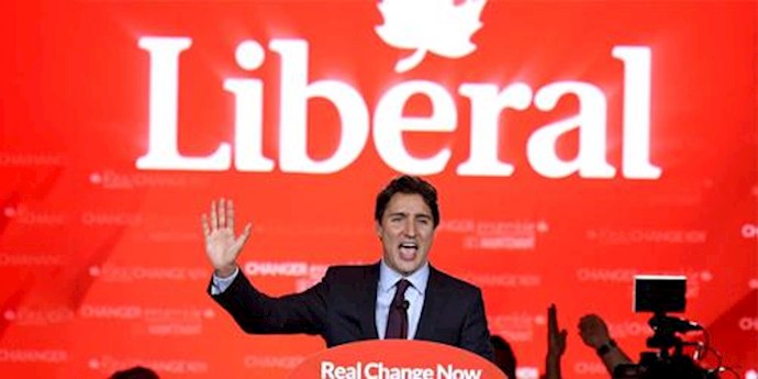 'Liberal Party leader Justin Trudeau gives his victory speech after Canadas federal election in Montreal'