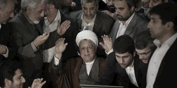  'Former Iranian President Akbar Hashemi Rafsanjani registering his candidacy for president in May 2013 '