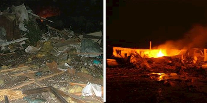  'Devastation the rocket attack left in Camp Liberty'