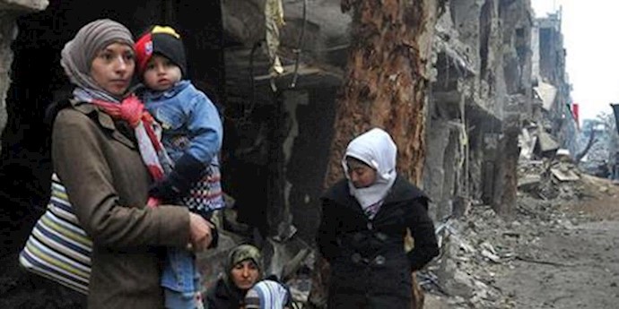  'Syrian refugees looking for a place to live'