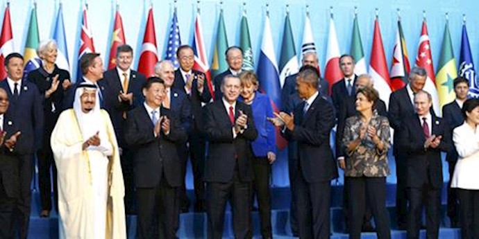  'Members of G20 at the summit in the Mediterranean resort city of Antalya, Turkey, November 15, 2015'