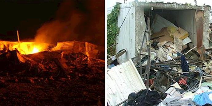 Sounds and images of rockets roaring an slamming the camp can be heard on videos posted by the MEK