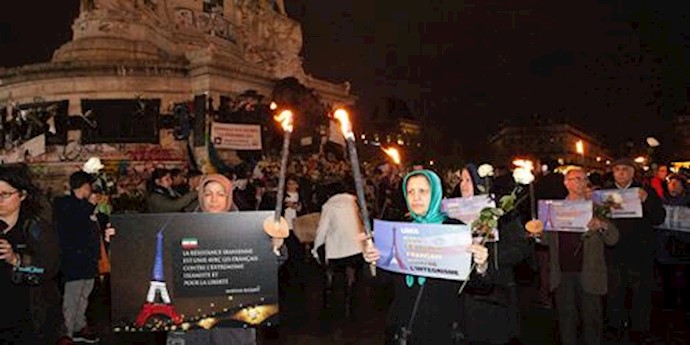 NCRI supporters hold vigil in Paris’ Place de la République + PHOTOS