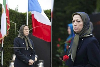 A Ceremony held at NCRI headquarters in Auvers-sur-Oise, France in solidarity with the French people