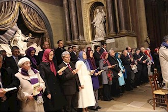  'Mrs. Rajavi during Christmas mass' Title='Mrs. Rajavi during Christmas mass'