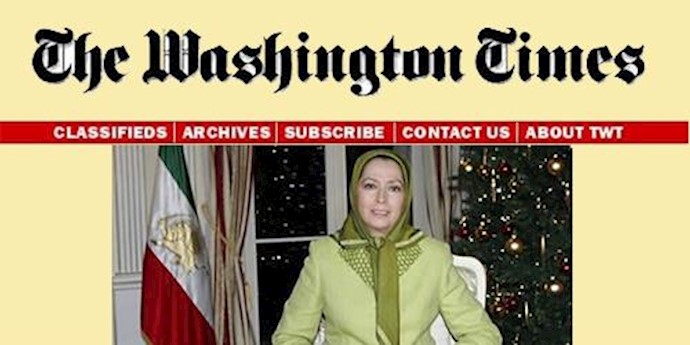 The Washington Times published Mrs. Maryam Rajavi’s greeting for Christmas.