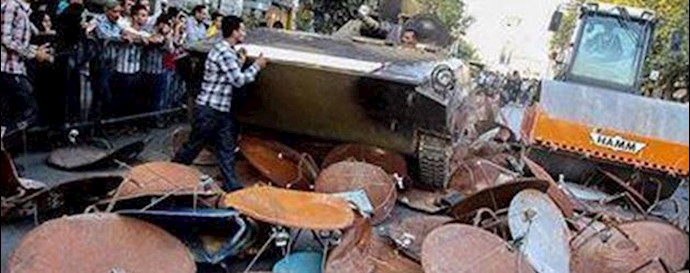 IRAN: Tehran protest halts police action to confiscate satellite dishes