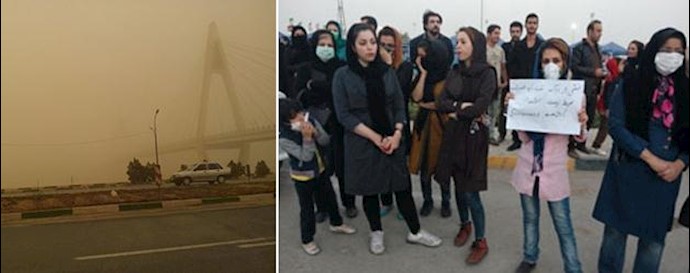 Iran: Ahvaz residents suffering from chocking air pollution, protest