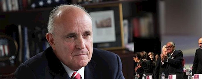 Giuliani calls for tougher stance against Iran at rally