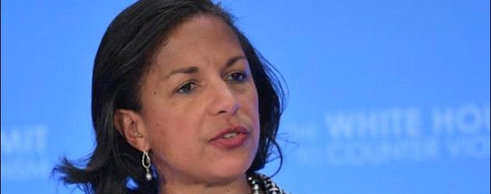  'US National Security Adviser Susan Rice speaking on the threat of a nuclear armed Iran'
