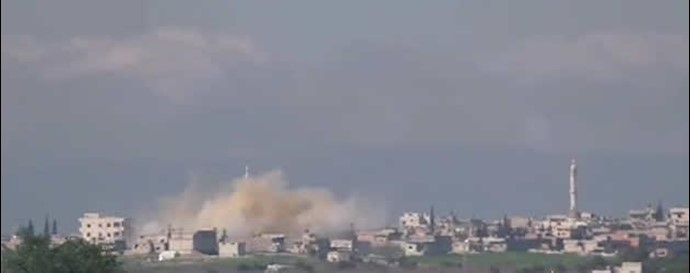  'Barrel bomb explosion in Syria'