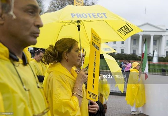Iranian-Americans rally at White House to demand US uphold its commitments to Iranian dissidents in Iraq
