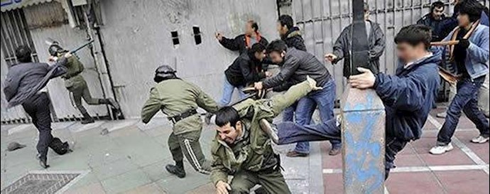 Iran: Two bike riders chastised an annoying Basij agent