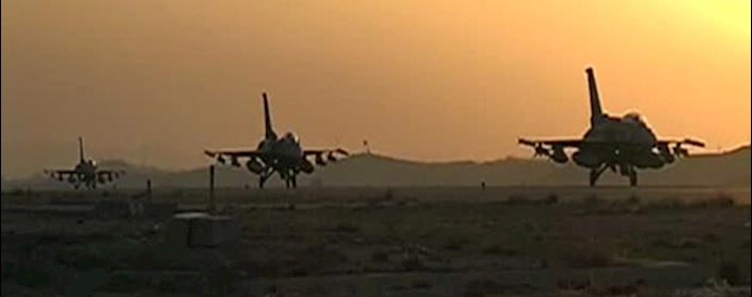 Coalition aircrafts on a bombing campaign in Yemen