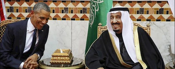  'President Obama meeting with Saudi Arabia King Salman at Erga Palace in Riyadh in January'