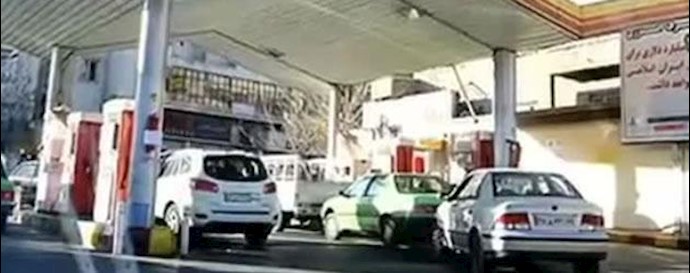  'Gas pumps in the capital Tehran were under siege by the security forces ahead of gas prices increase announcement'