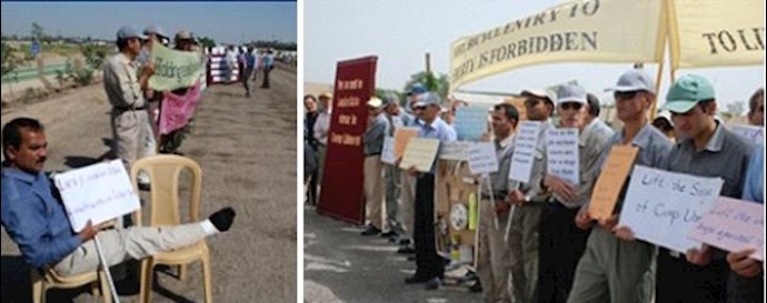 Iraq: Iranian dissidents in Camp Liberty protest against inhuman siege