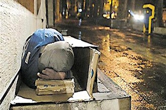 There are increasing number of homeless people sleeping on the streets of Iran