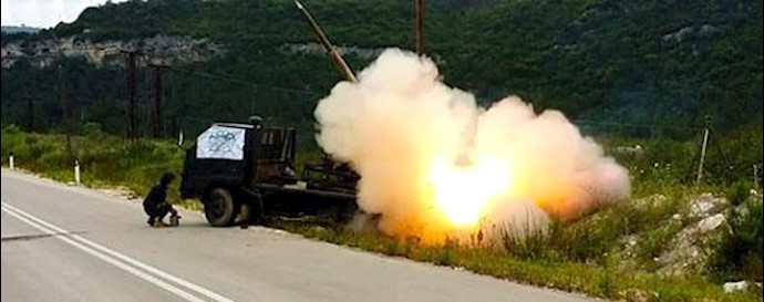  'Missiles fired by Syrian rebels'