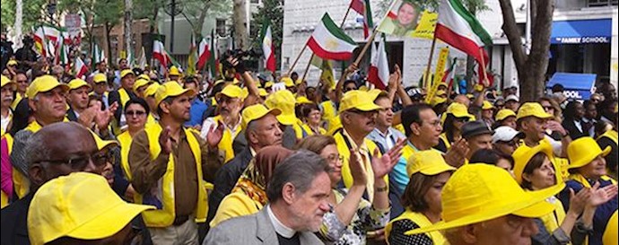  'Thousands of Iranians demonstrated against Rouhani in New York'