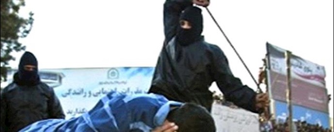 Iran: public flogging in the city of Parsian