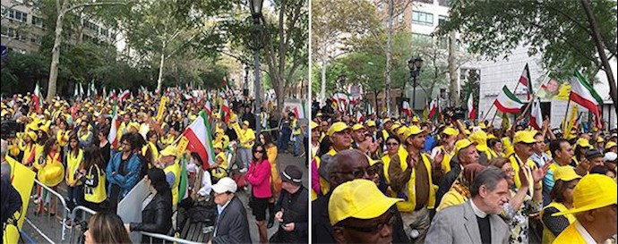 Thousands of Iranian-Americans demonstrated in front of the UN