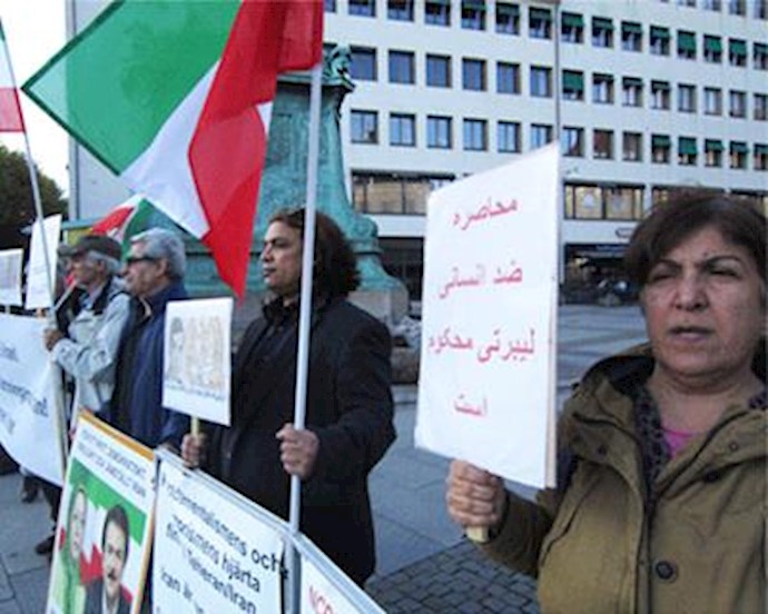 Iranians rally in Gothenburg against Camp Liberty under siege in Iraq