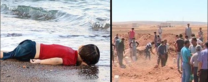 Syria, Kobani: the burial ceremony of the Syrian toddler
