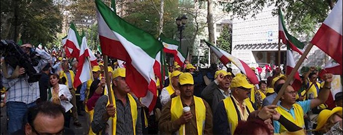 Protest against Iranian regime president in New York