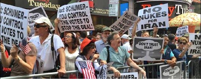 Americans rally in Boston against nuclear deal with Iran