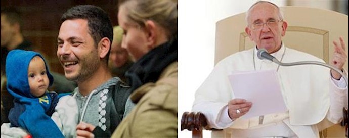  'Pope Calls for a to take in refugee family'