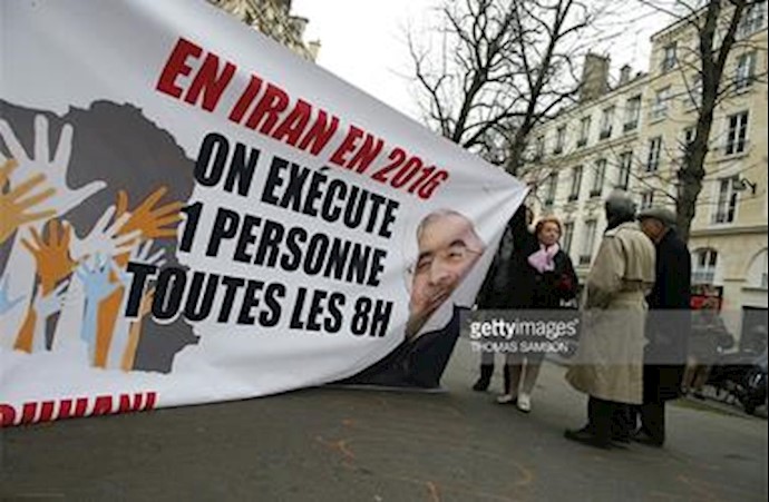 France: Rally against Iran’s use of the death penalty as President Rouhani visits Paris