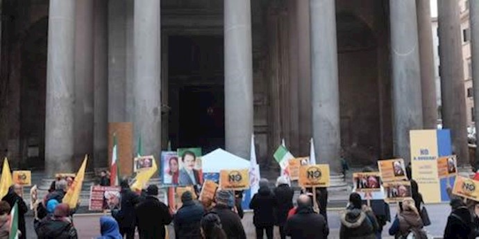 Iranian Resistance Protest Rouhani’s Visit to Rome