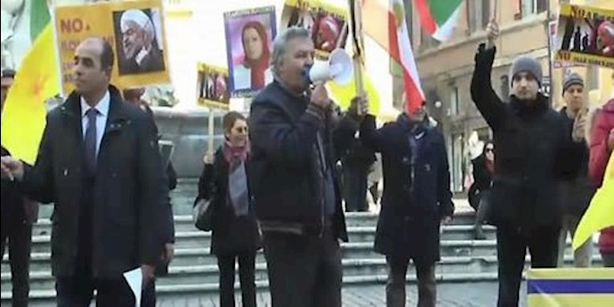 Mullahs’ regime president Rouhani’s visit to Italy faces strong protest from the Iranian community in Rome