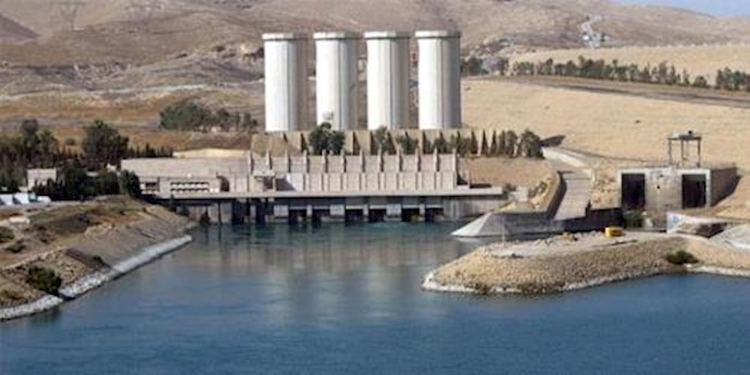  'A general view shows the Mosul Dam on the Tigris River'