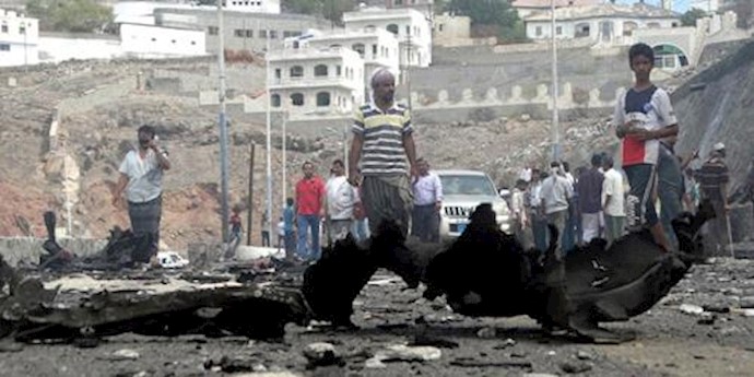  'The site of a car bomb attack that killed the governor of Yemens southern port city of Aden'