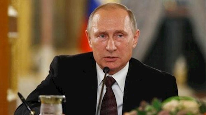 'Russian President Vladimir Putin talks during a news conference in Turkey'