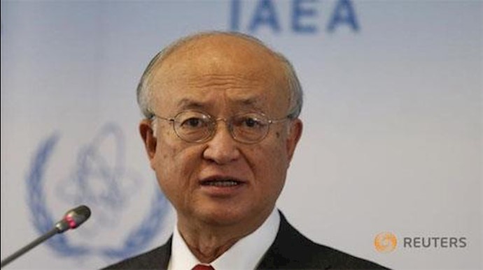  'International Atomic Energy Agency (IAEA) Director General Yukiya Amano addresses a news conference after a board of governors meeting at the IAEA ...'