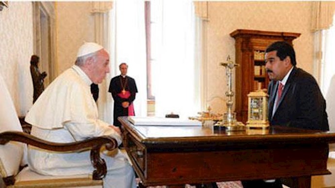 Venezuela’s embattled president meets pope at Vatican