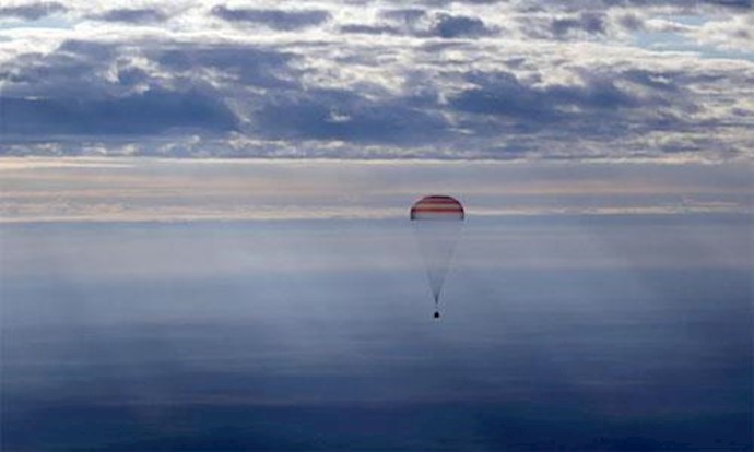 Three astronauts return to Earth after 115 days on board the ISS
