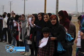 Iran, Piranshahr-Residents form human chain protesting government inaction to promote road safety