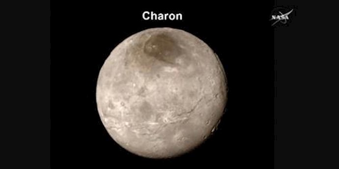  'Detailed view of Plutos moon Charon'