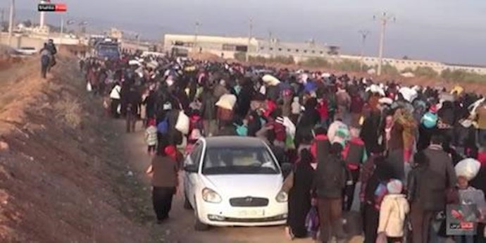 Tens of thousands of Syrians fled an intensifying Russian assault around Aleppo