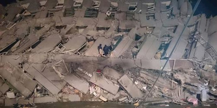 Earthquake toppled a 17-story apartment building in Taiwan