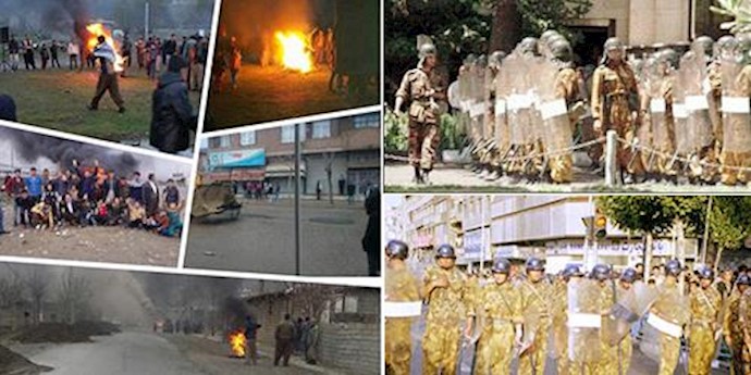 Iran, Qazvin: youth through firebombs and firecrackers in front of the security agents