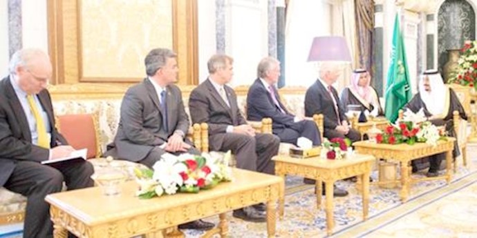 King Salman met with a US delegation in Riyadh