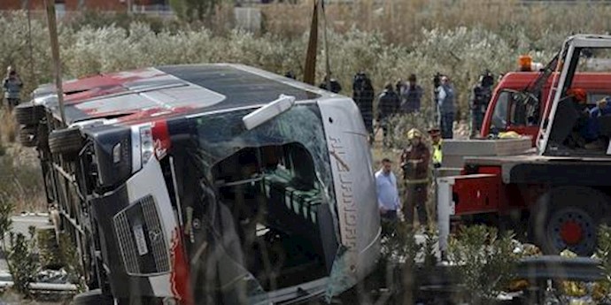 At least 13 dead in Spanish student bus crash