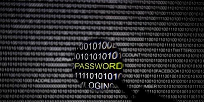  'A magnifying glass is held in front of a computer screen in this picture illustration taken in Berlin'